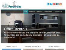 Tablet Screenshot of cbproperties.co.za